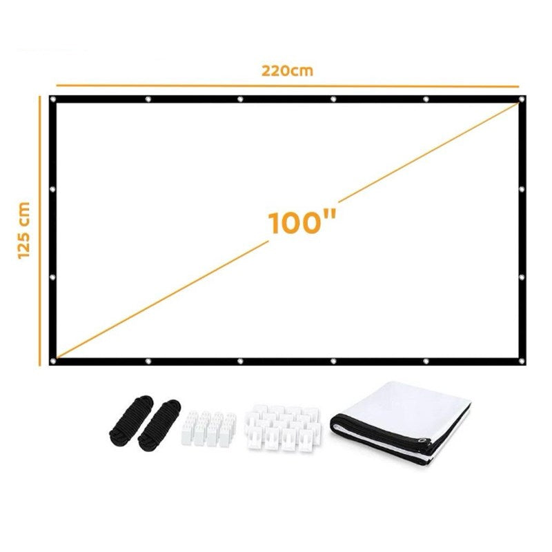 SMQ Simple Foldable Movie Projector Screen (100 SMQ Simple Foldable Movie Projector Screen (100